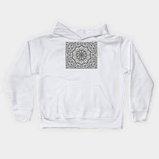 Thai pattern shapes, black and white, Vector abstract modern minimalist Kids Hoodie